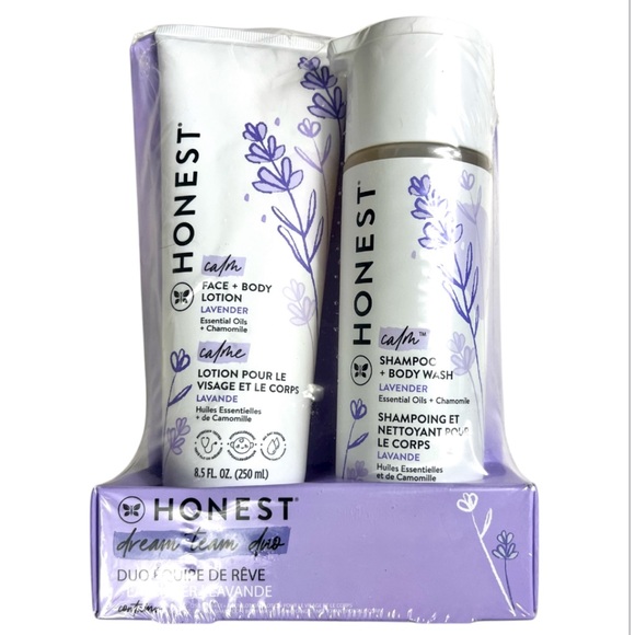 New The Honest Company Shampoo & Lotion Baby Care Set Calm Lavender Dream Team - Picture 3 of 8